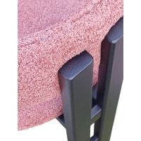 ROSE-190 καρέκλα ξύλινη τραπεζαρίας με ξύλινη WENGE κάθισμα ύφασμα teddy ΣΑΠΙΟ ΜΗΛΟ  / 55x59xH84